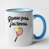 Mug J'peux pas j'ai tennis Bleu