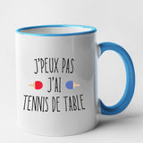 Mug J'peux pas j'ai tennis de table Bleu