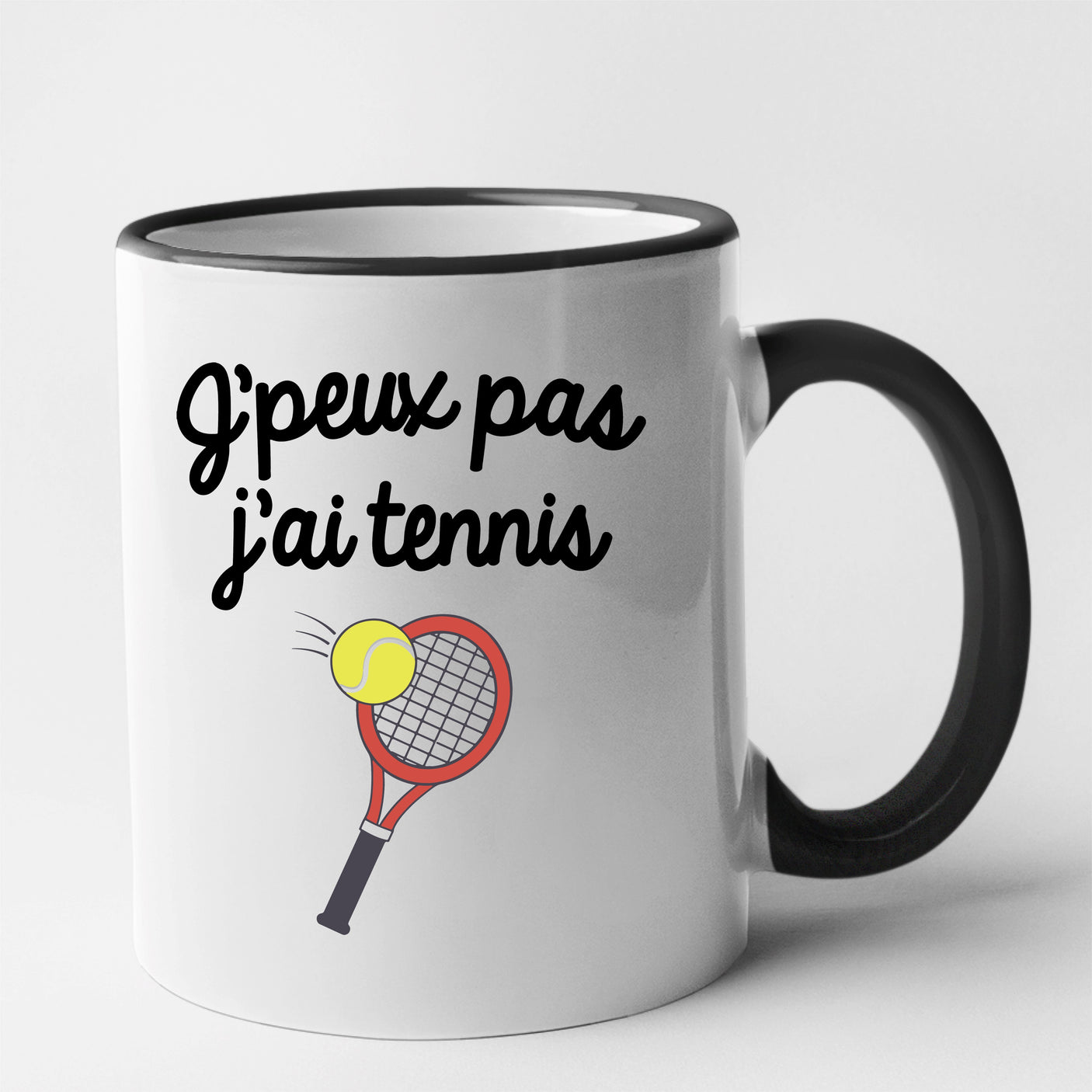 Mug J'peux pas j'ai tennis Noir