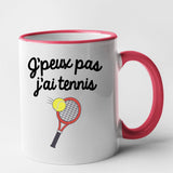 Mug J'peux pas j'ai tennis Rouge