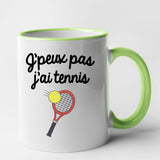 Mug J'peux pas j'ai tennis Vert