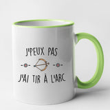 Mug J'peux pas j'ai tir à l'arc Vert