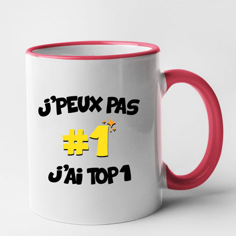 Mug J'peux pas j'ai TOP1 Rouge