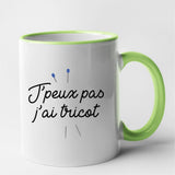 Mug J'peux pas j'ai tricot Vert