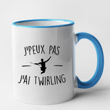 Mug J'peux pas j'ai twirling Bleu