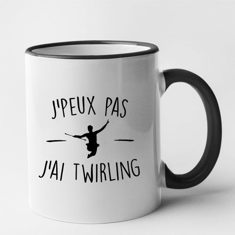 Mug J'peux pas j'ai twirling Noir