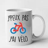 Mug J'peux pas j'ai vélo Blanc