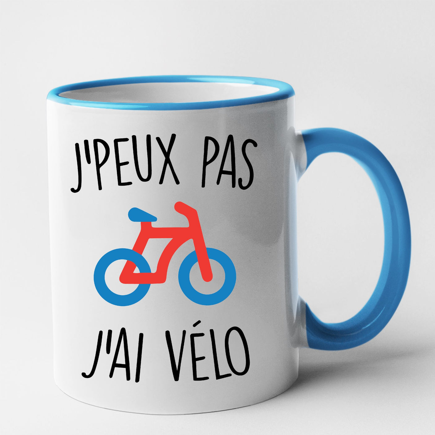 Mug J'peux pas j'ai vélo Bleu