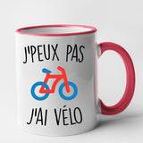 Mug J'peux pas j'ai vélo Rouge