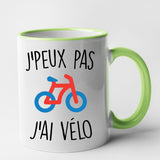 Mug J'peux pas j'ai vélo Vert