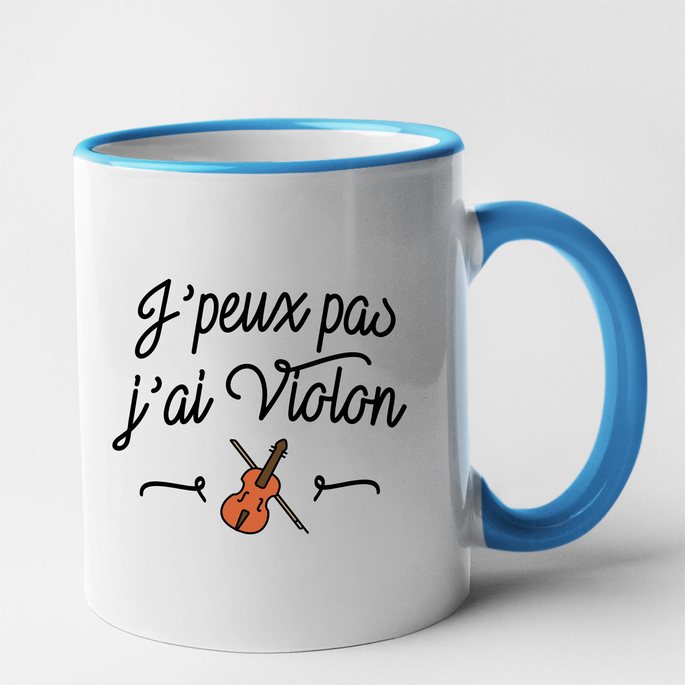 Mug J'peux pas j'ai violon Bleu