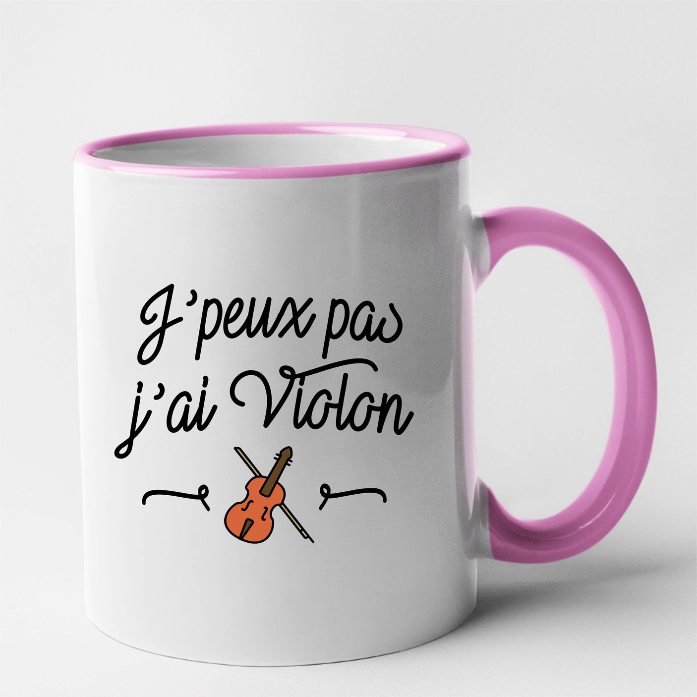 Mug J'peux pas j'ai violon Rose