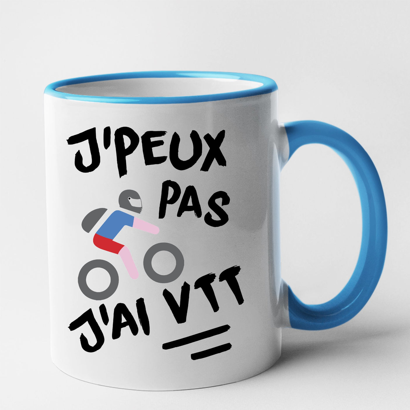 Mug J'peux pas j'ai VTT Bleu