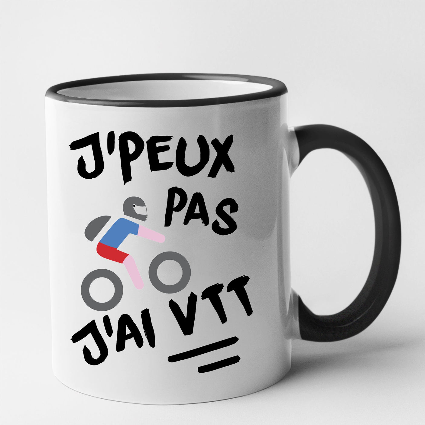 Mug J'peux pas j'ai VTT Noir