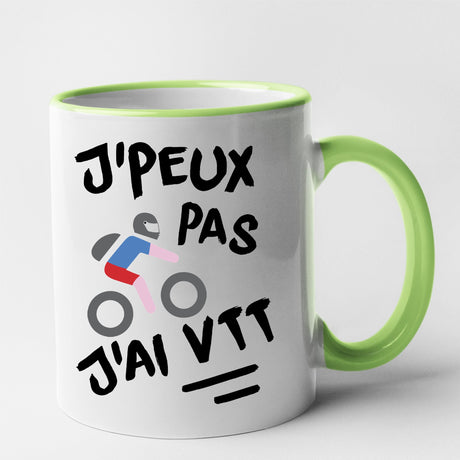 Mug J'peux pas j'ai VTT Vert