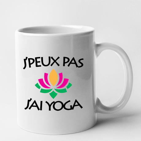 Mug J'peux pas j'ai yoga Blanc