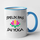 Mug J'peux pas j'ai yoga Bleu