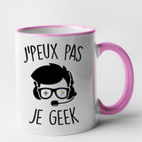 Mug J'peux pas je geek Rose