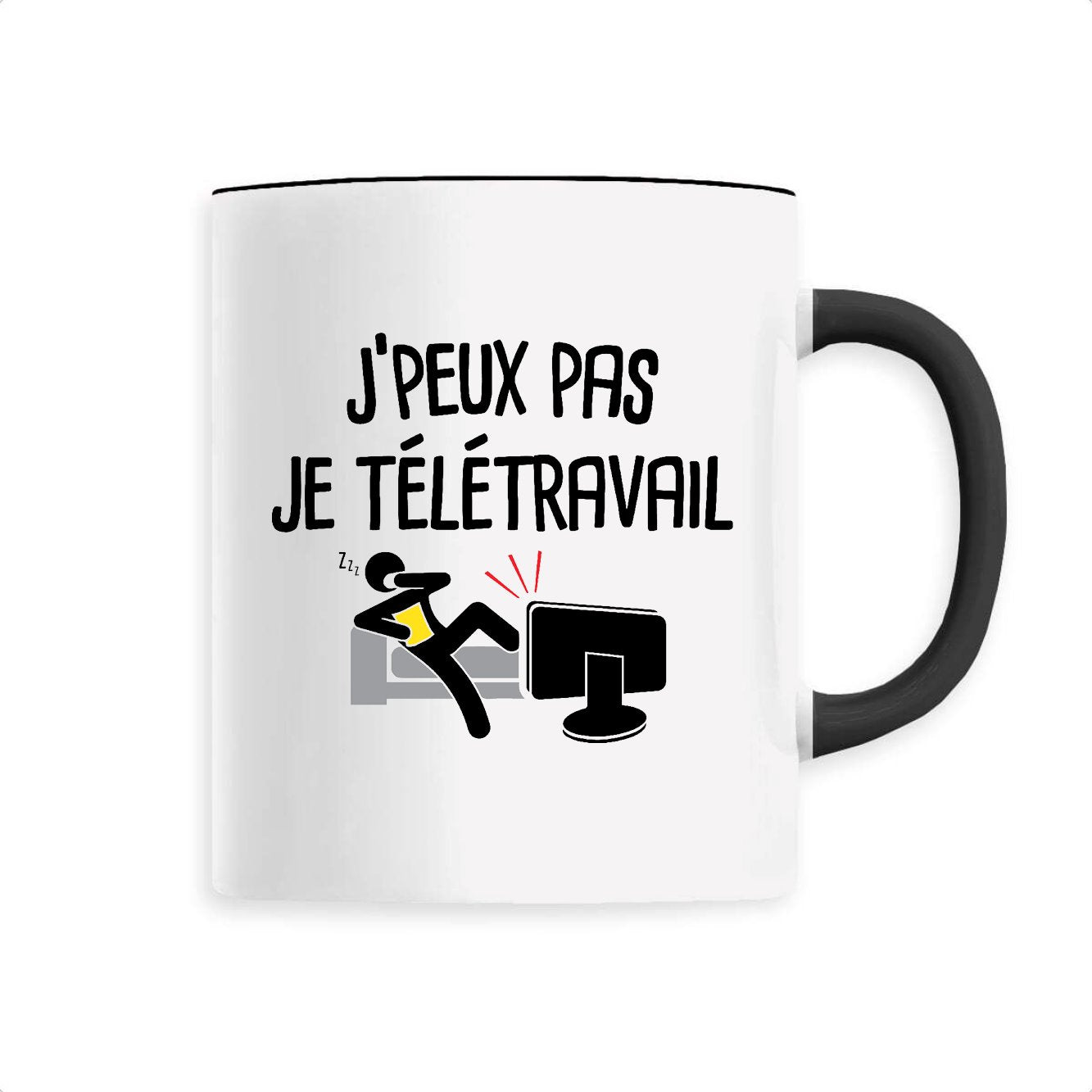 Mug J'peux pas je télétravail 