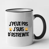 Mug J'peux pas j'suis d'astreinte Noir