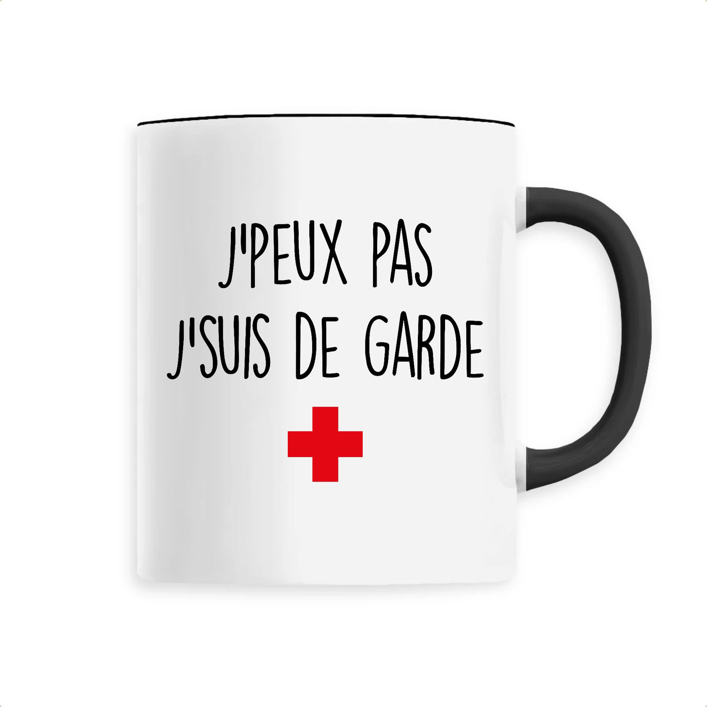 Mug J'peux pas j'suis de garde 