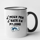 Mug J'peux pas j'suis en pyjama Noir