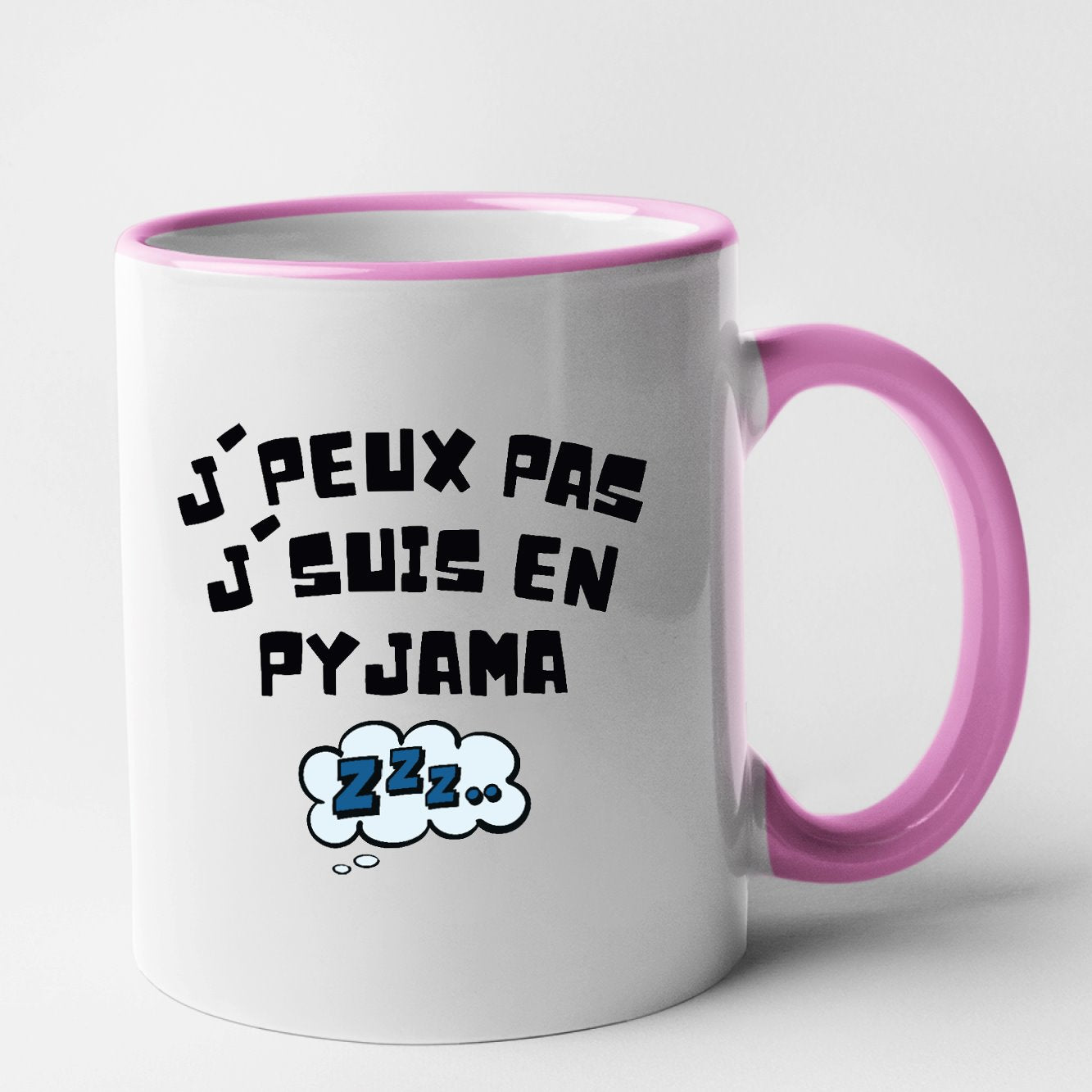 Mug J'peux pas j'suis en pyjama Rose