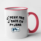 Mug J'peux pas j'suis en pyjama Rouge