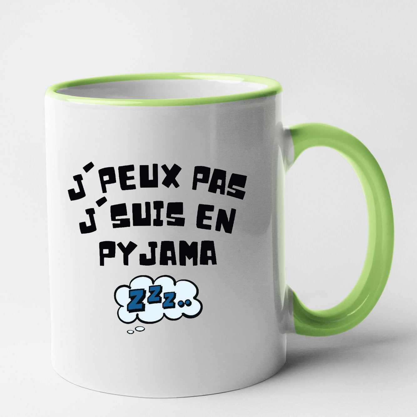 Mug J'peux pas j'suis en pyjama Vert