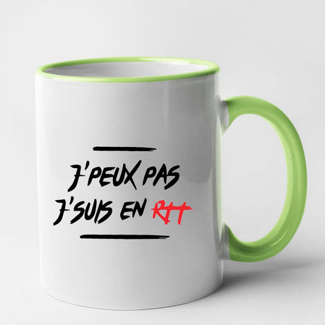 Mug J'peux pas j'suis en RTT Vert