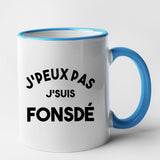 Mug J'peux pas j'suis fonsdé Bleu