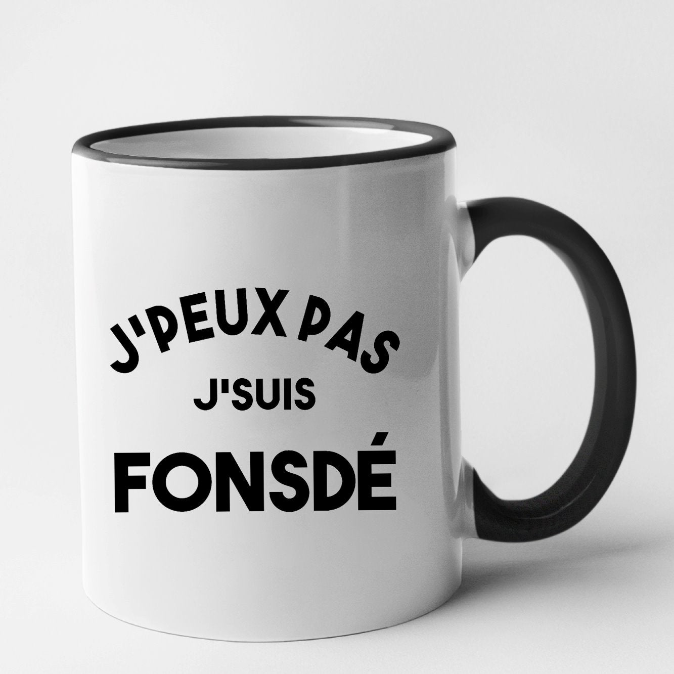 Mug J'peux pas j'suis fonsdé Noir