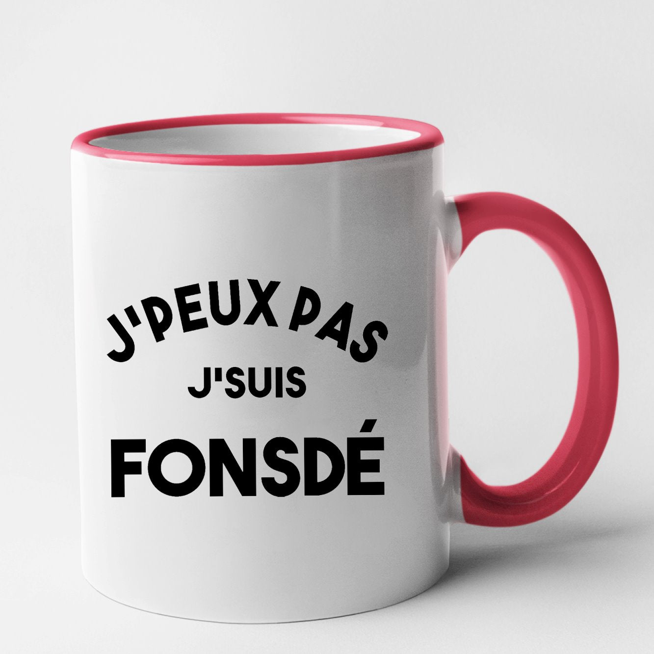 Mug J'peux pas j'suis fonsdé Rouge