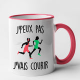 Mug J'peux pas j'vais courir Rouge