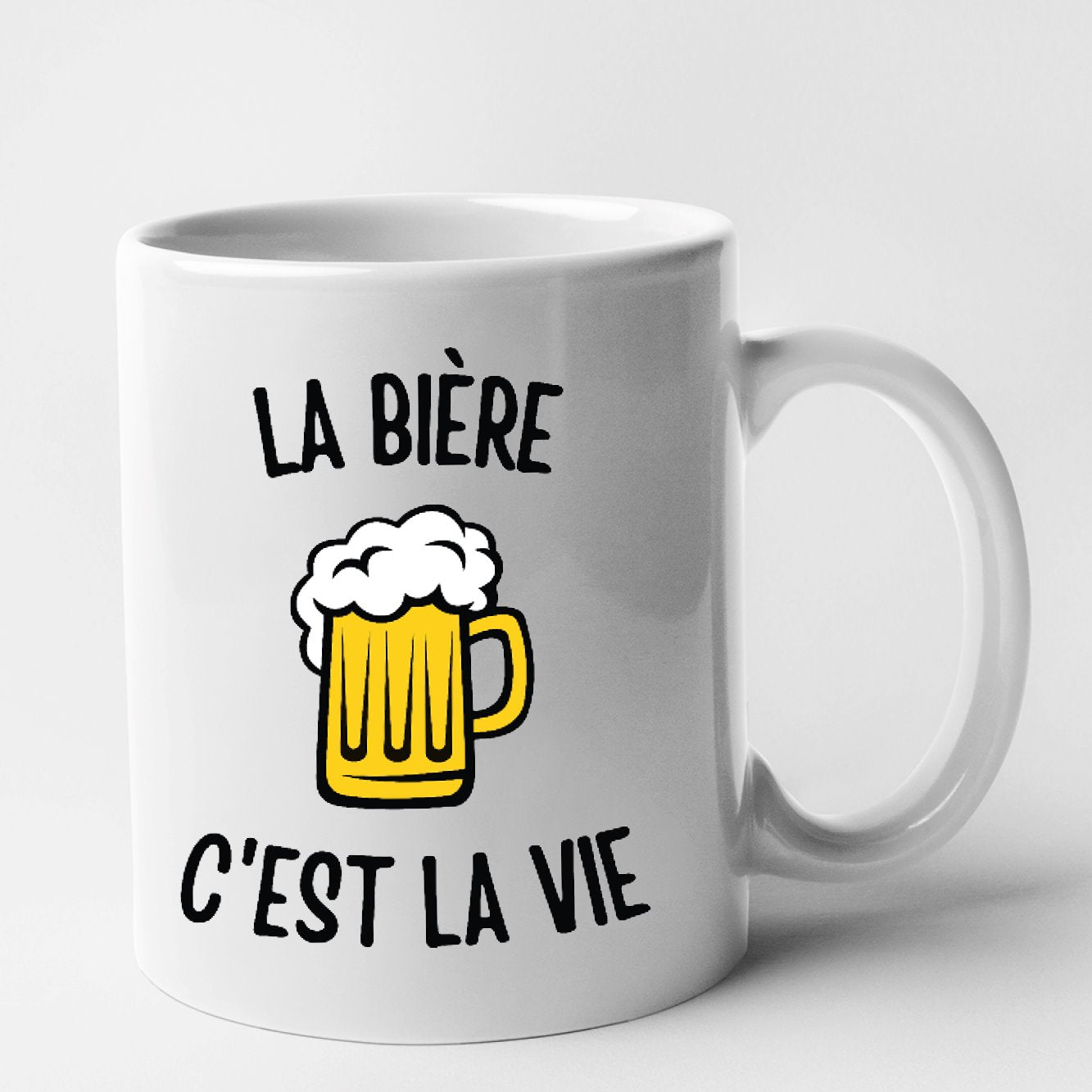 Mug La bière c'est la vie Blanc