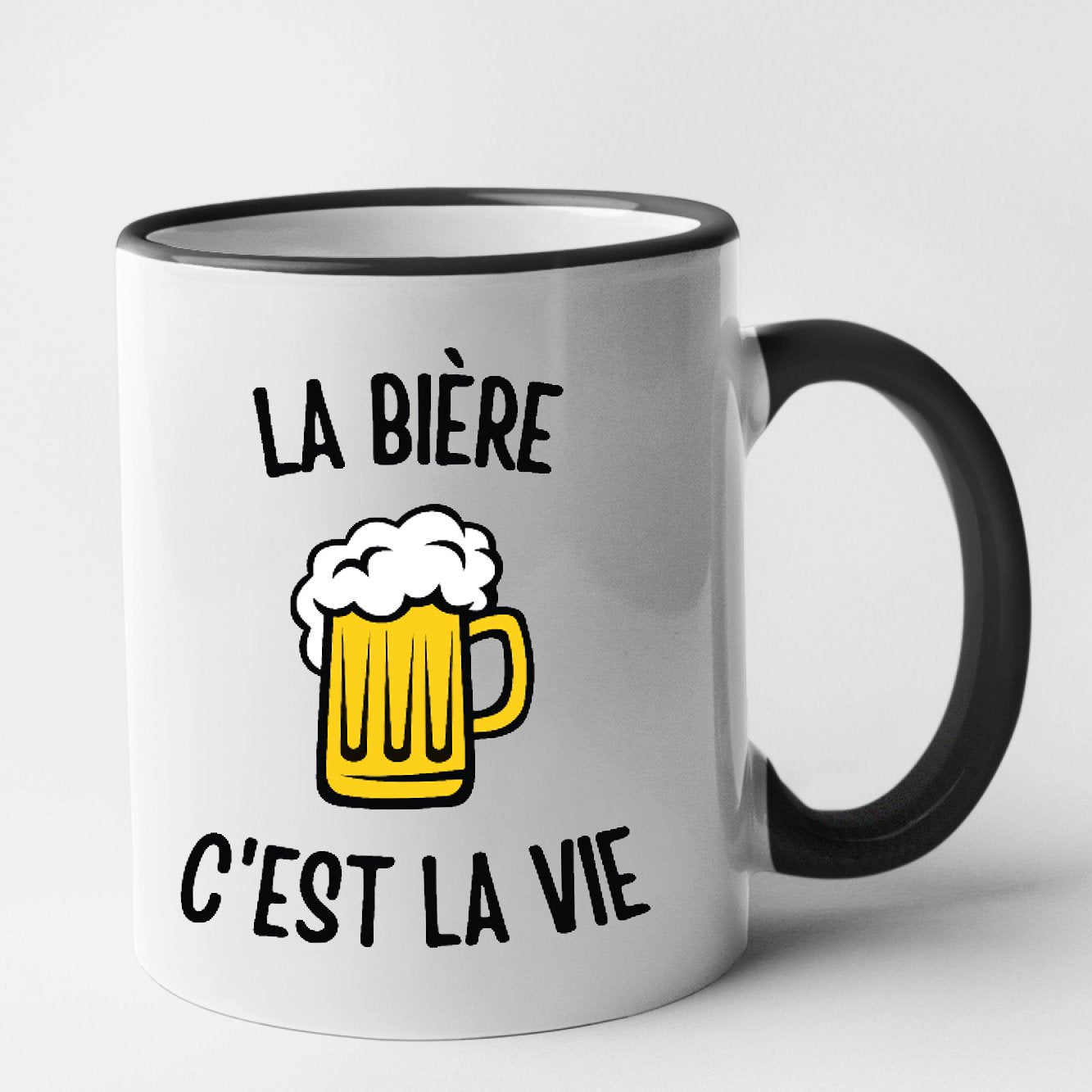 Mug La bière c'est la vie Noir