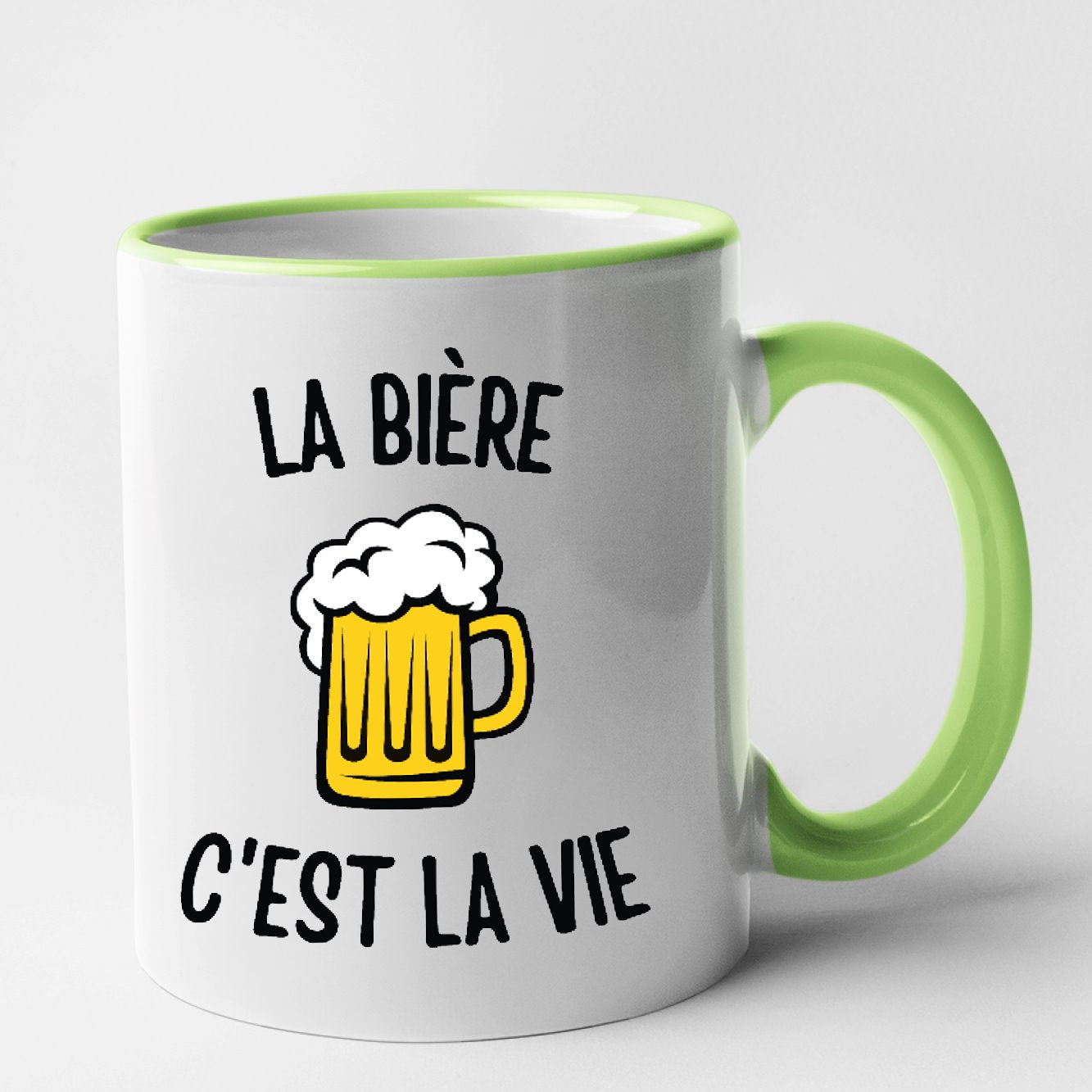 Mug La bière c'est la vie Vert