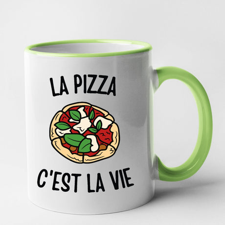 Mug La pizza c'est la vie Vert