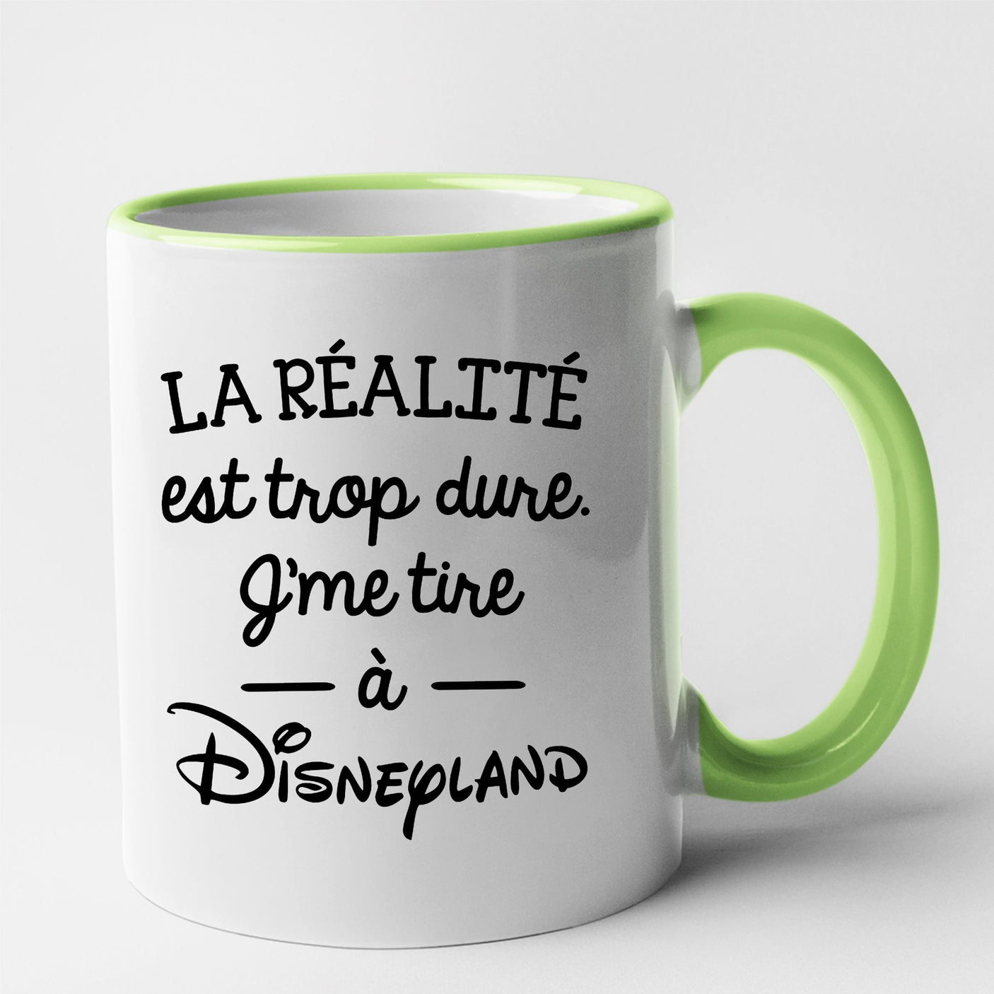 Mug La réalité est trop dure Vert