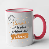 Mug L'amitié le plus précieux des trésors Rouge