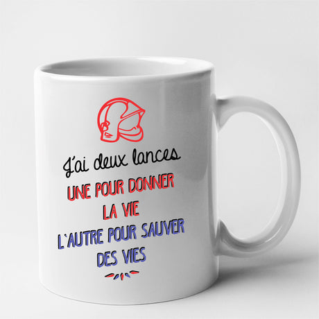 Mug Lance de pompier Blanc