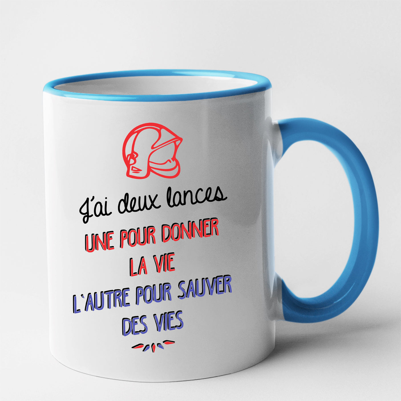 Mug Lance de pompier Bleu