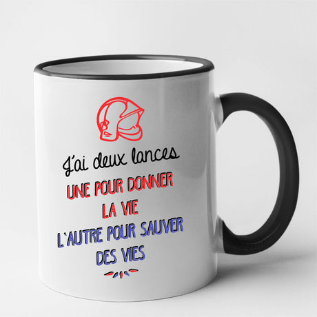 Mug Lance de pompier Noir