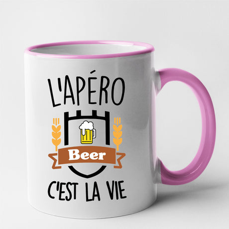 Mug L'apéro c'est la vie Rose