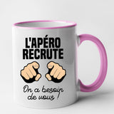 Mug L'apéro recrute Rose