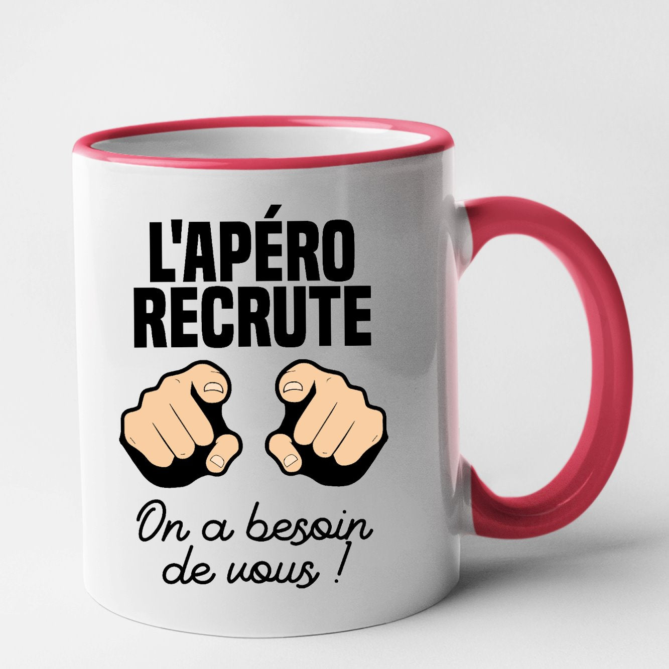 Mug L'apéro recrute Rouge