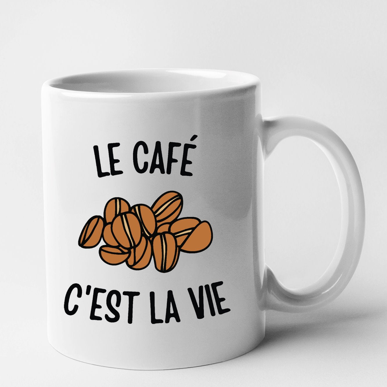 Mug Le café c'est la vie Blanc