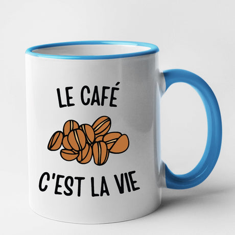 Mug Le café c'est la vie Bleu