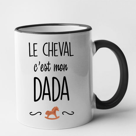 Mug Le cheval c'est mon dada Noir