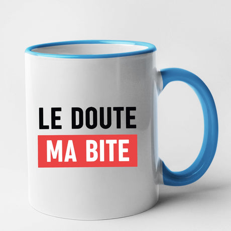 Mug Le doute ma bite Bleu